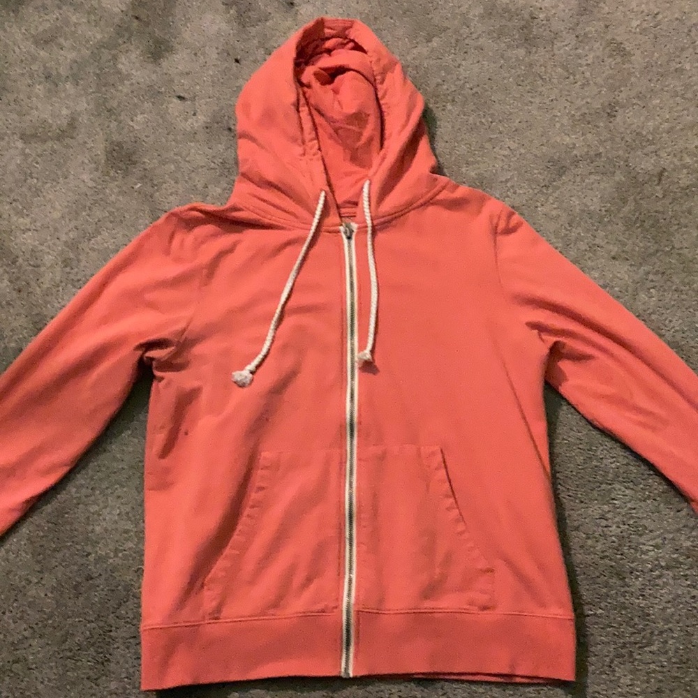 Orange zip up